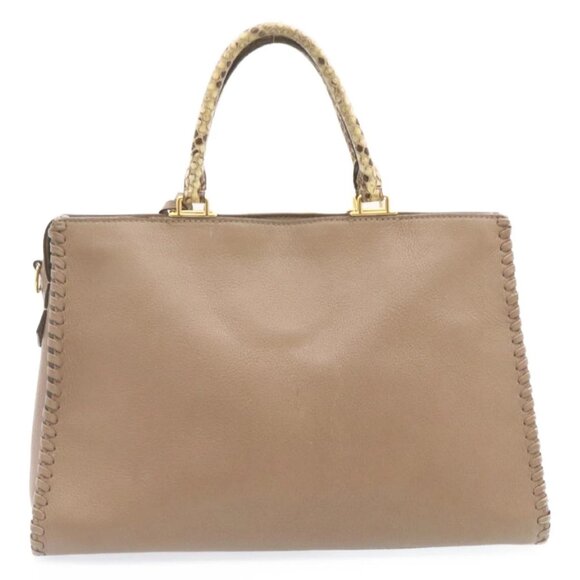 LOUIS VUITTON Very Zip Tote Hand Bag Leather Snake Skin N94301 LV Auth 24504A - Picture 3 of 16